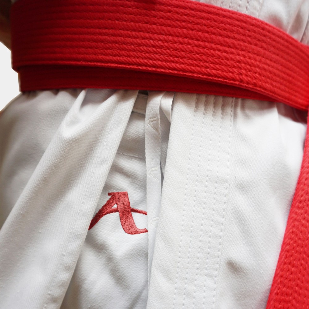 Arawaza Kata Deluxe Evo PREMIERE LEAGUE WKF Karate Uniform 150 cm, red embroidery