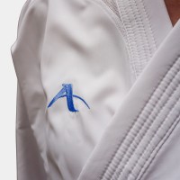Arawaza Kumite Deluxe Evo PREMIERE LEAGUE WKF Karate Uniform 150 cm, blue embroidery