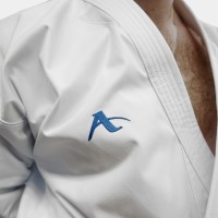 Arawaza Black Diamond PREMIERE LEAGUE WKF Kata Karate Uniform 160 cm, blue embroidery