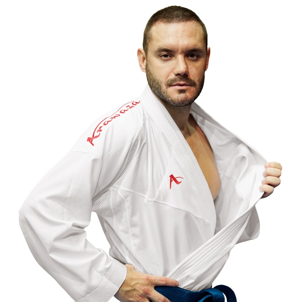 Arawaza Rev-X PREMIERE LEAGUE Combo Kit WKF Kumite Karate Uniform 150 cm