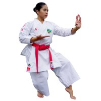 Arawaza Black Diamond PREMIERE LEAGUE WKF Women Kata Uniform 160 cm, Red